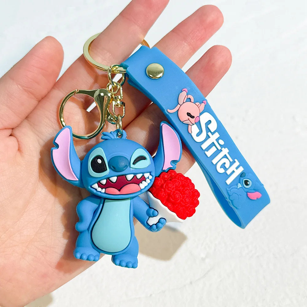 MINISO Romantic Stitch Earphone Bag Keychain