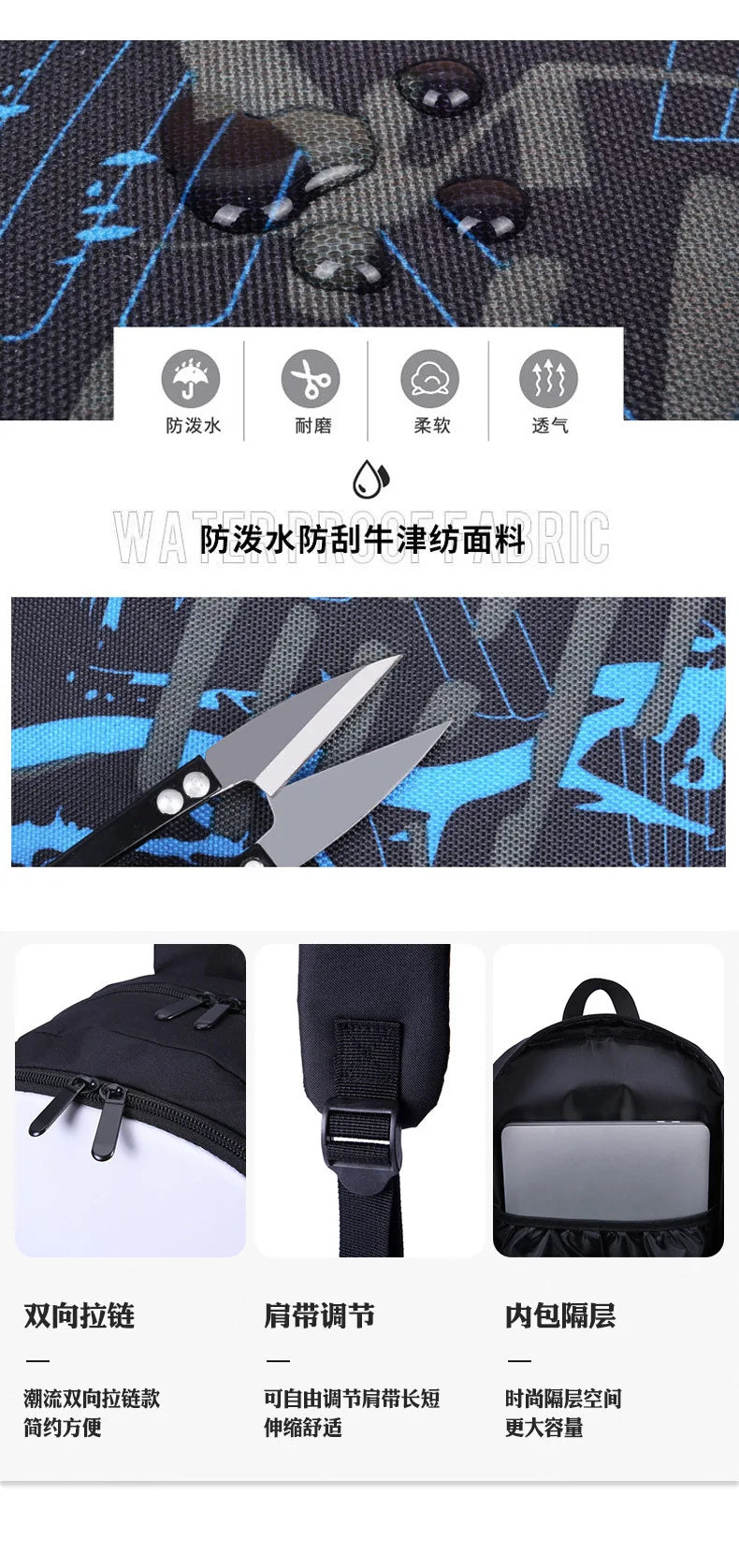 3PC/set Wednesday Addams Backpack Nevermore Academy
