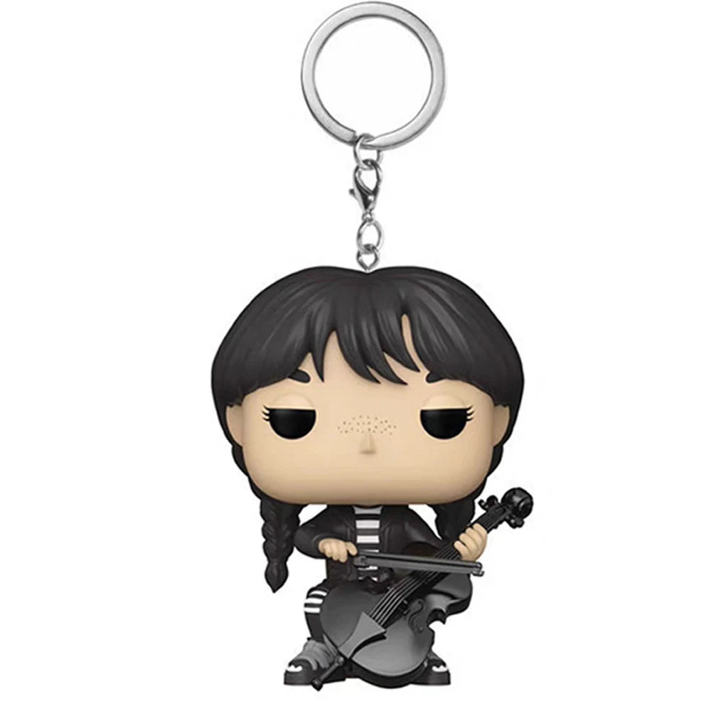 Wednesday Addams Key Chain Action Figure