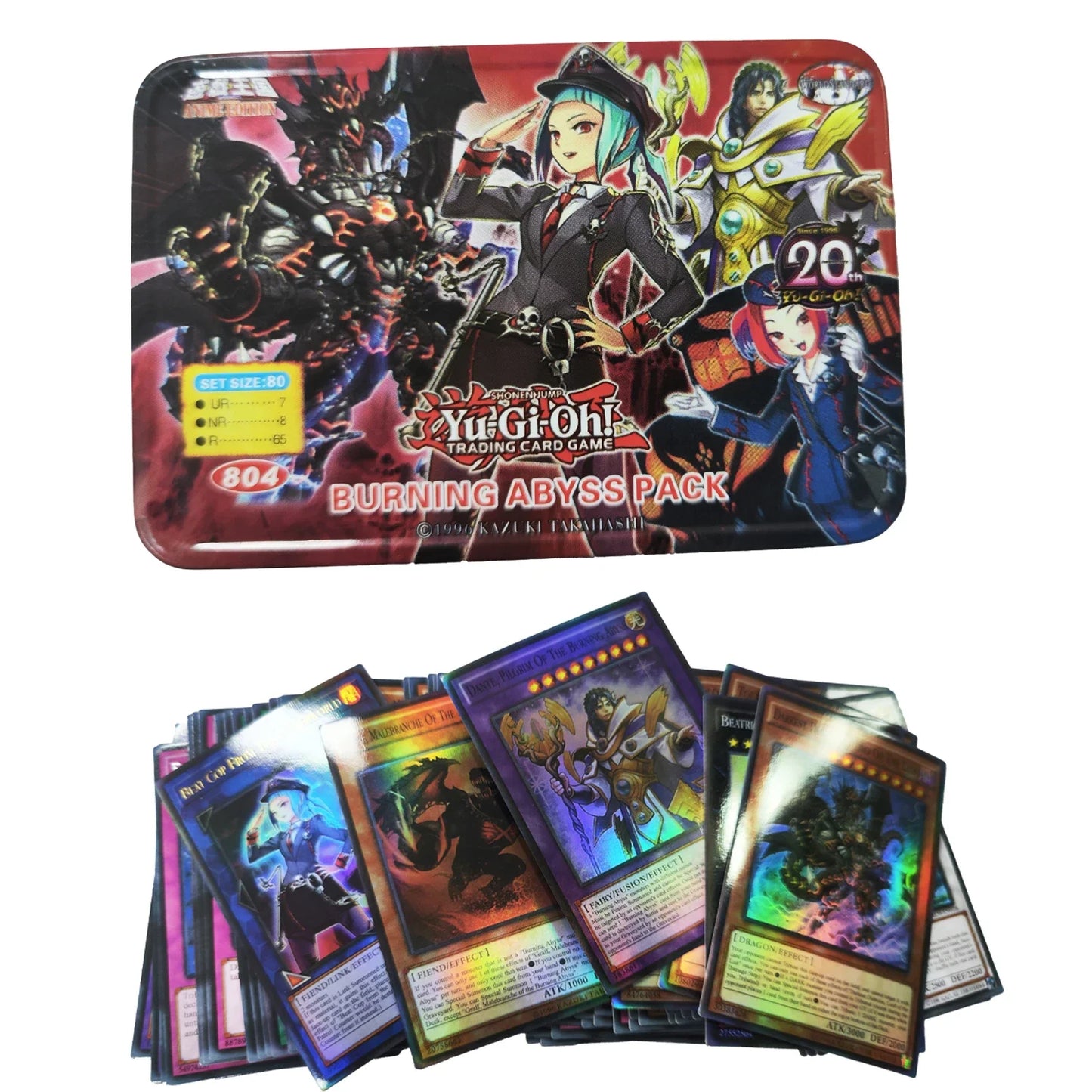 Yu-Gi-Oh! Holographic Cards with Tin Box (EXODIA PACK, PHARAOH PACK, SPIRAL PACK and more, English)