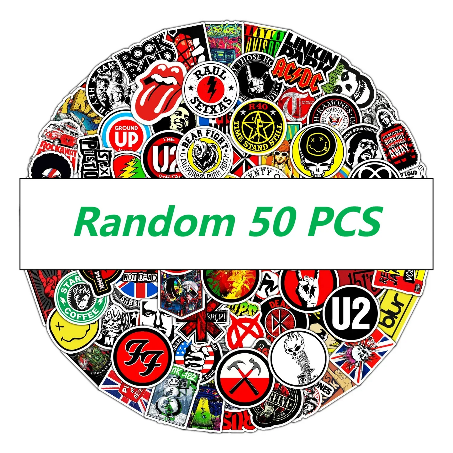 Rock Band Music Stickers