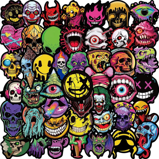 50PCS Pop Horror Grimace Stickers