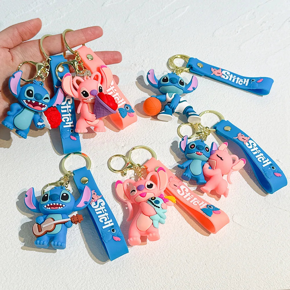 MINISO Romantic Stitch Earphone Bag Keychain