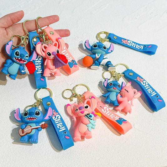 MINISO Romantic Stitch Earphone Bag Keychain