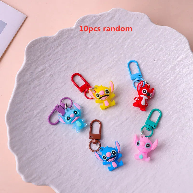 10Pcs/Lot Keychain Lilo & Stitch