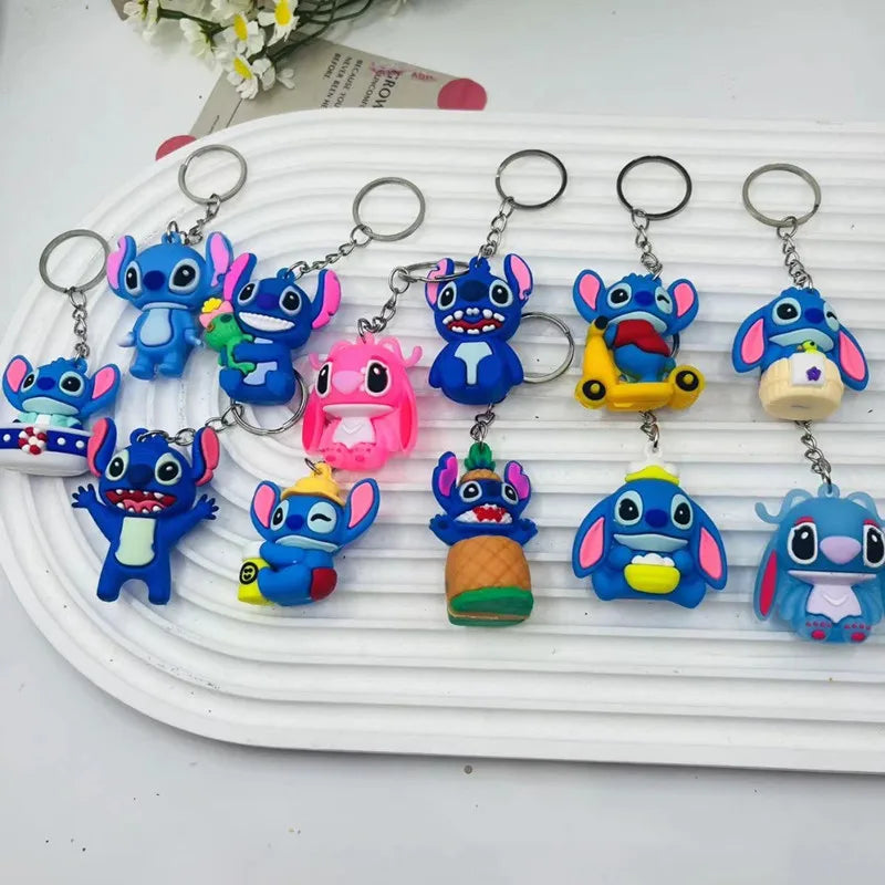 10Pcs/Lot Keychain Lilo & Stitch
