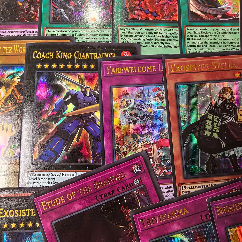 72Pcs YU-GI-OH! DIY Cards with Golden Letters (English)
