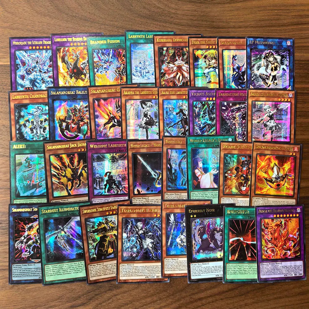 72Pcs YU-GI-OH! DIY Cards with Golden Letters (English)