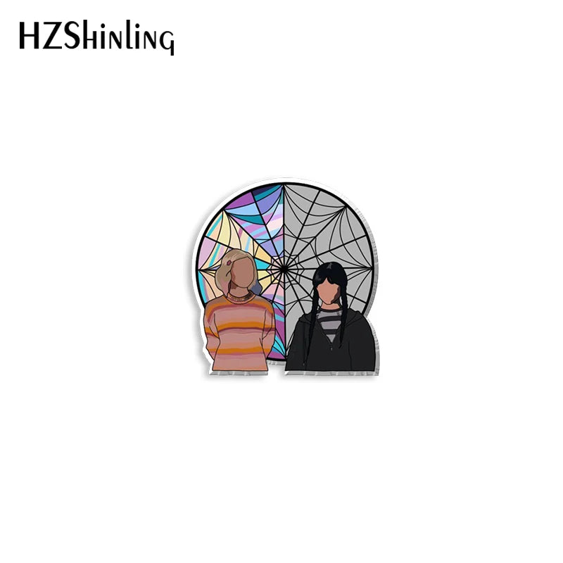Wednesday Addams Acrylic Lapel Pins