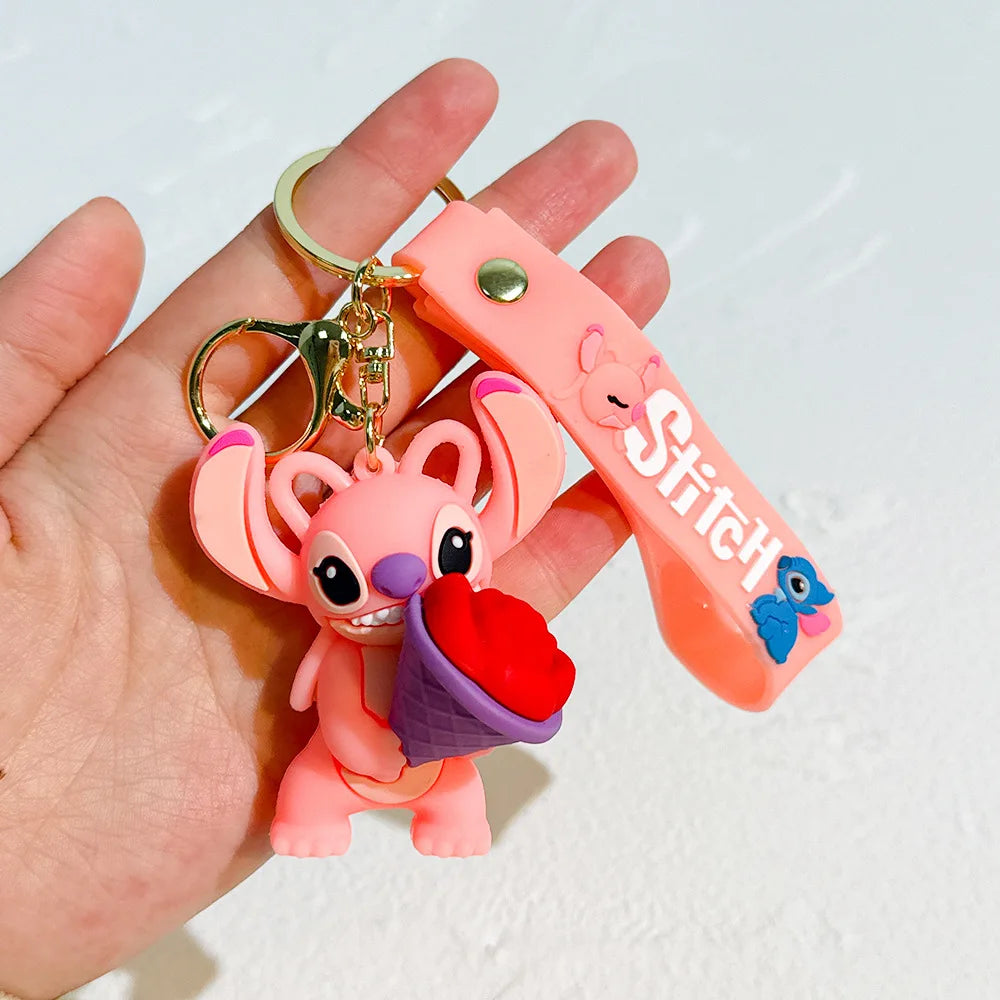 MINISO Romantic Stitch Earphone Bag Keychain