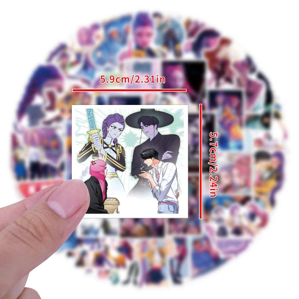 55Pcs  Anime KPop Demon Hunters Stickers
