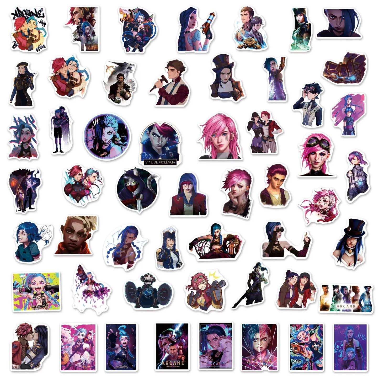 50Pcs Arcane League of Legends Stickers