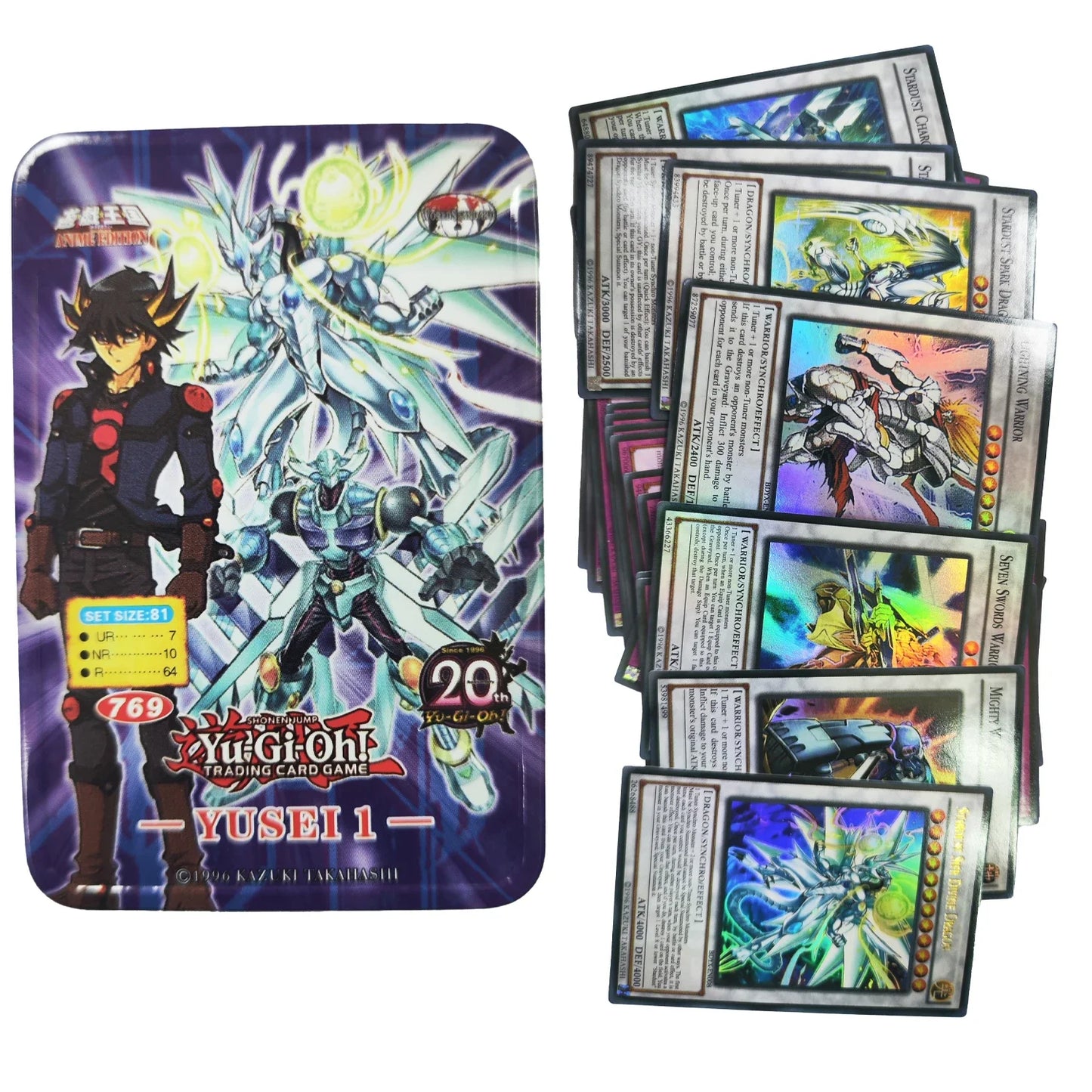 Yu-Gi-Oh! Holographic Cards with Tin Box (EXODIA PACK, PHARAOH PACK, SPIRAL PACK and more, English)