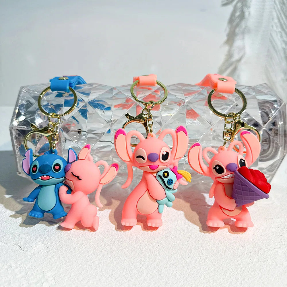 MINISO Romantic Stitch Earphone Bag Keychain