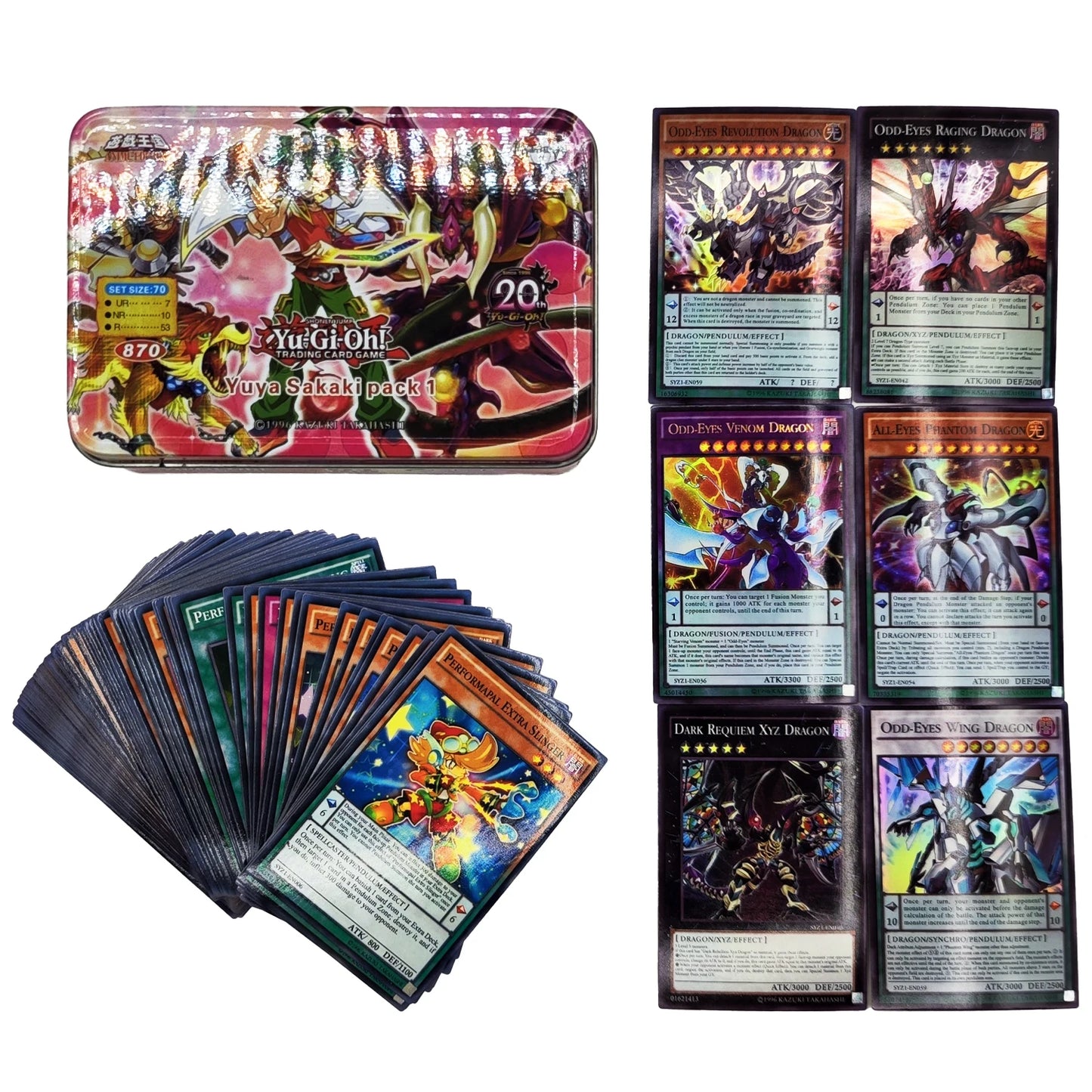 Yu-Gi-Oh! Holographic Cards LIVE TWIN PACK Deck English TCG with Tin Box