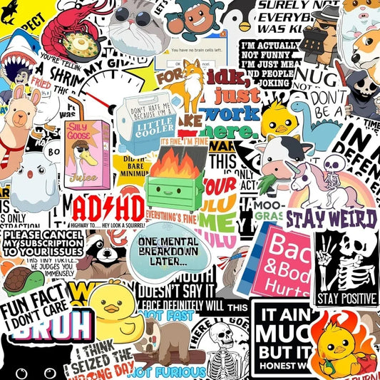 ‌130 Funny Saying Stickers