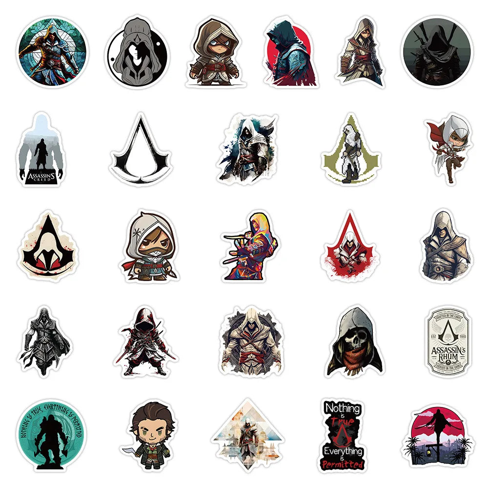 10/52PCS Assassin's Creed Stickers