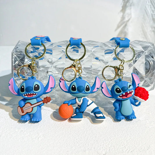 MINISO Romantic Stitch Earphone Bag Keychain