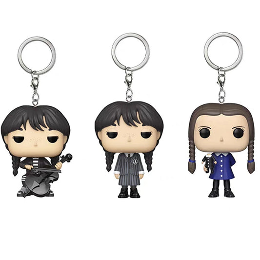 Wednesday Addams Key Chain Action Figure