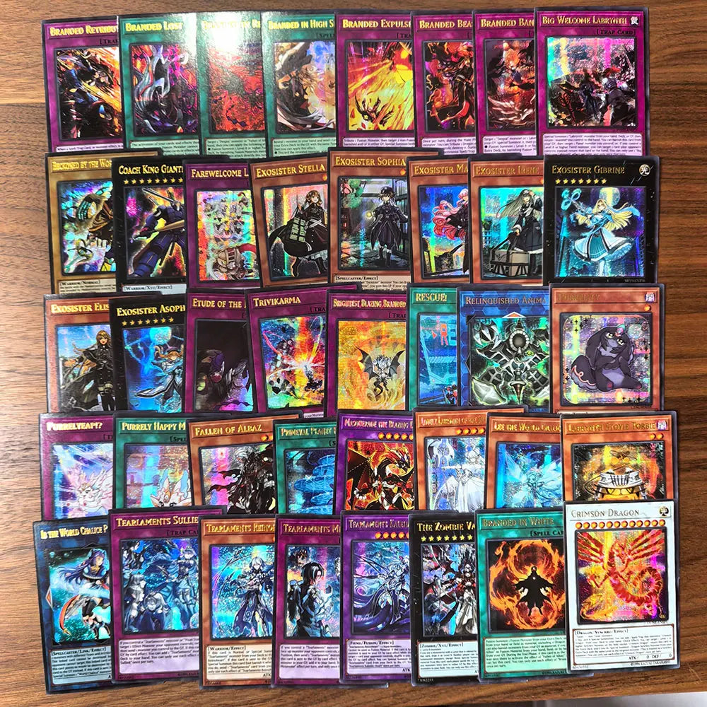 72Pcs YU-GI-OH! DIY Cards with Golden Letters (English)