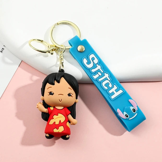 MINISO Romantic Stitch Earphone Bag Keychain