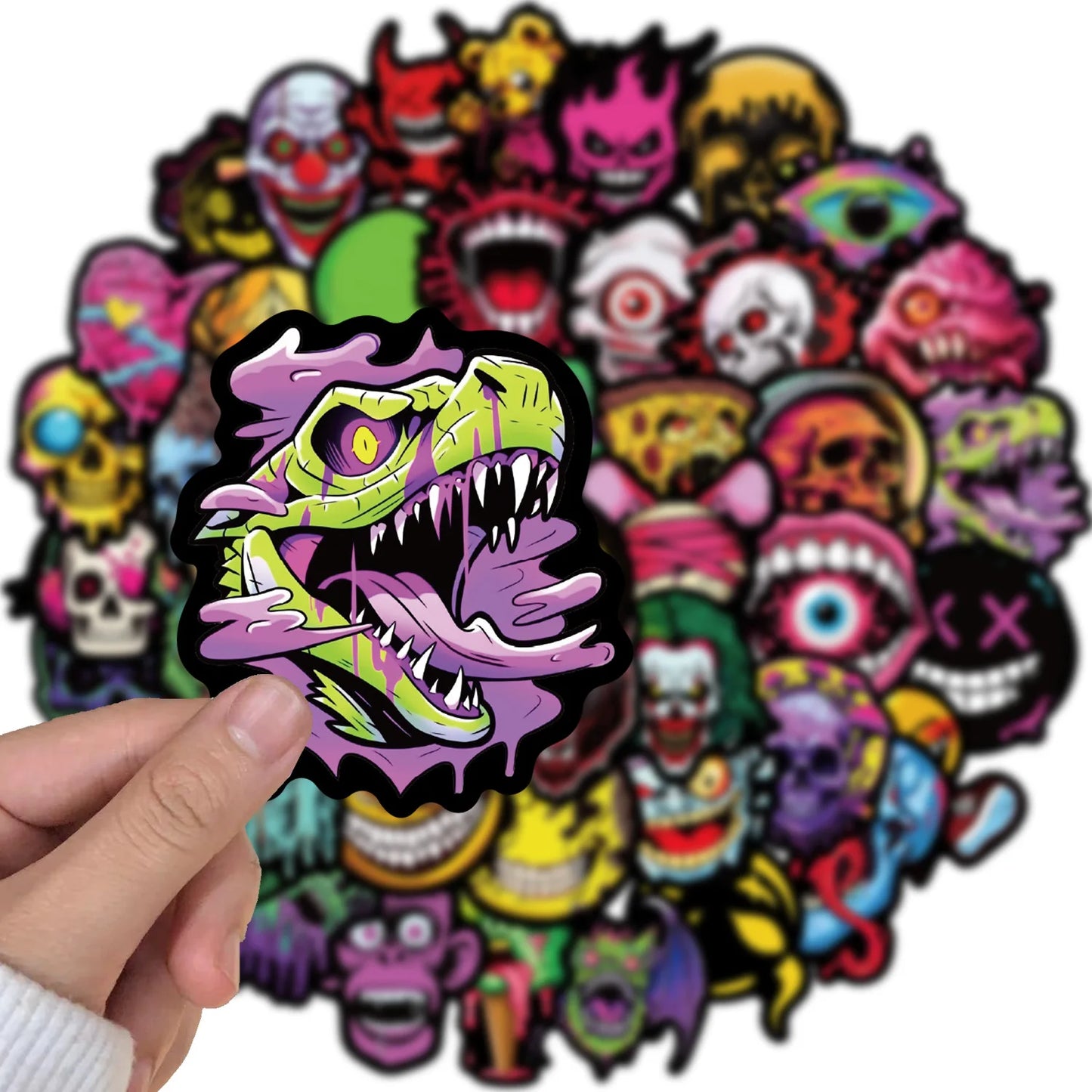 50PCS Pop Horror Grimace Stickers