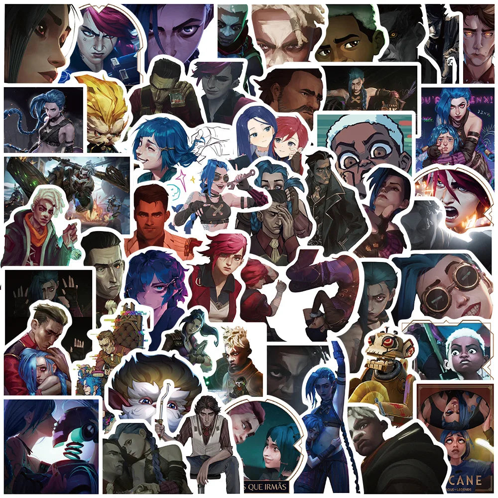 50PCS Arcane League of Legends Stickers