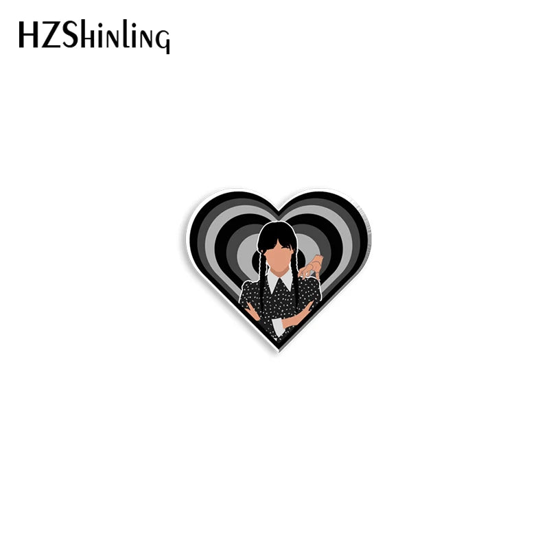 Wednesday Addams Acrylic Lapel Pins