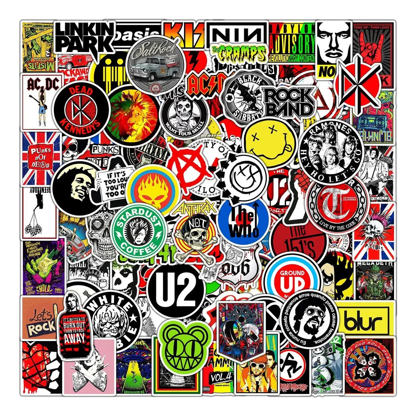 Rock Band Music Stickers