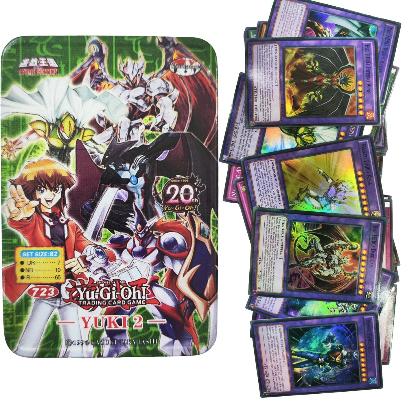 Yu-Gi-Oh! Holographic Cards with Tin Box (EXODIA PACK, PHARAOH PACK, SPIRAL PACK and more, English)