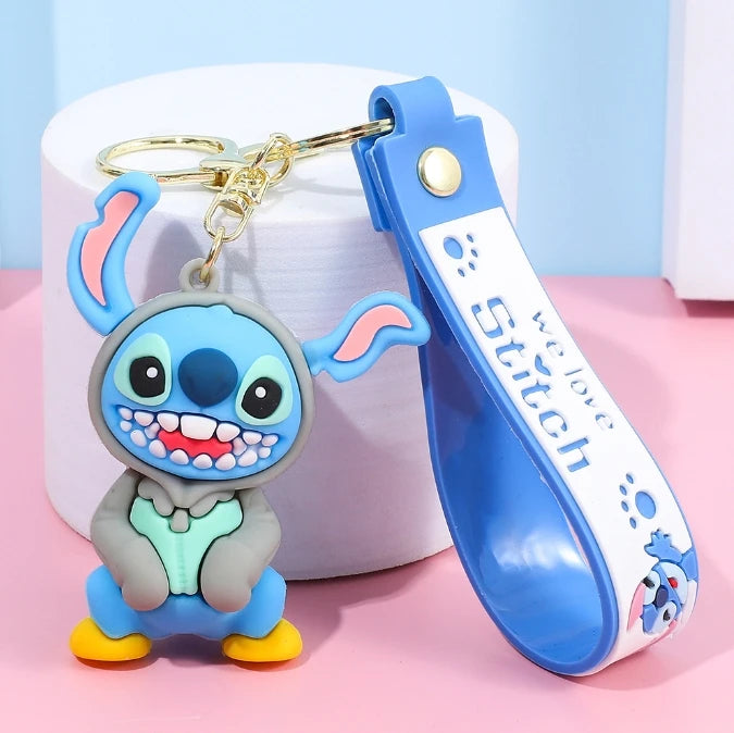 MINISO Romantic Stitch Earphone Bag Keychain