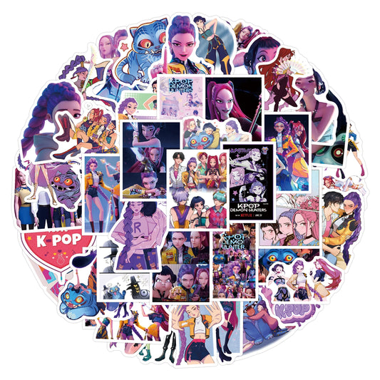 55Pcs  Anime KPop Demon Hunters Stickers
