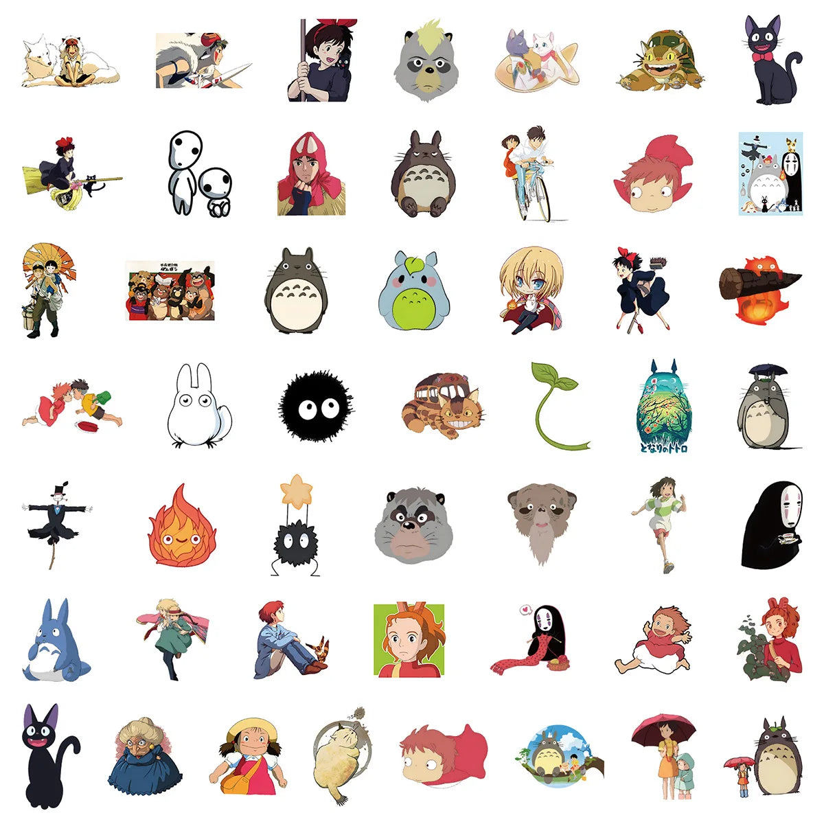 50Pcs Studio Ghibli Stickers