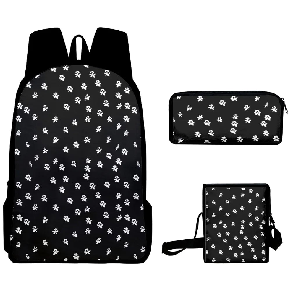 3PC/set Wednesday Addams Backpack Nevermore Academy