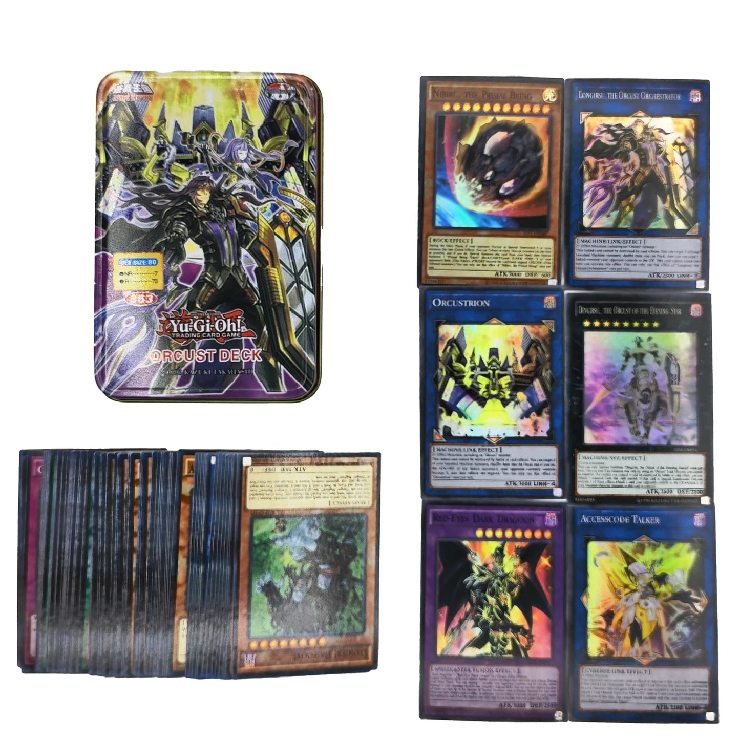 Yu-Gi-Oh! Holographic Cards LIVE TWIN PACK Deck English TCG with Tin Box