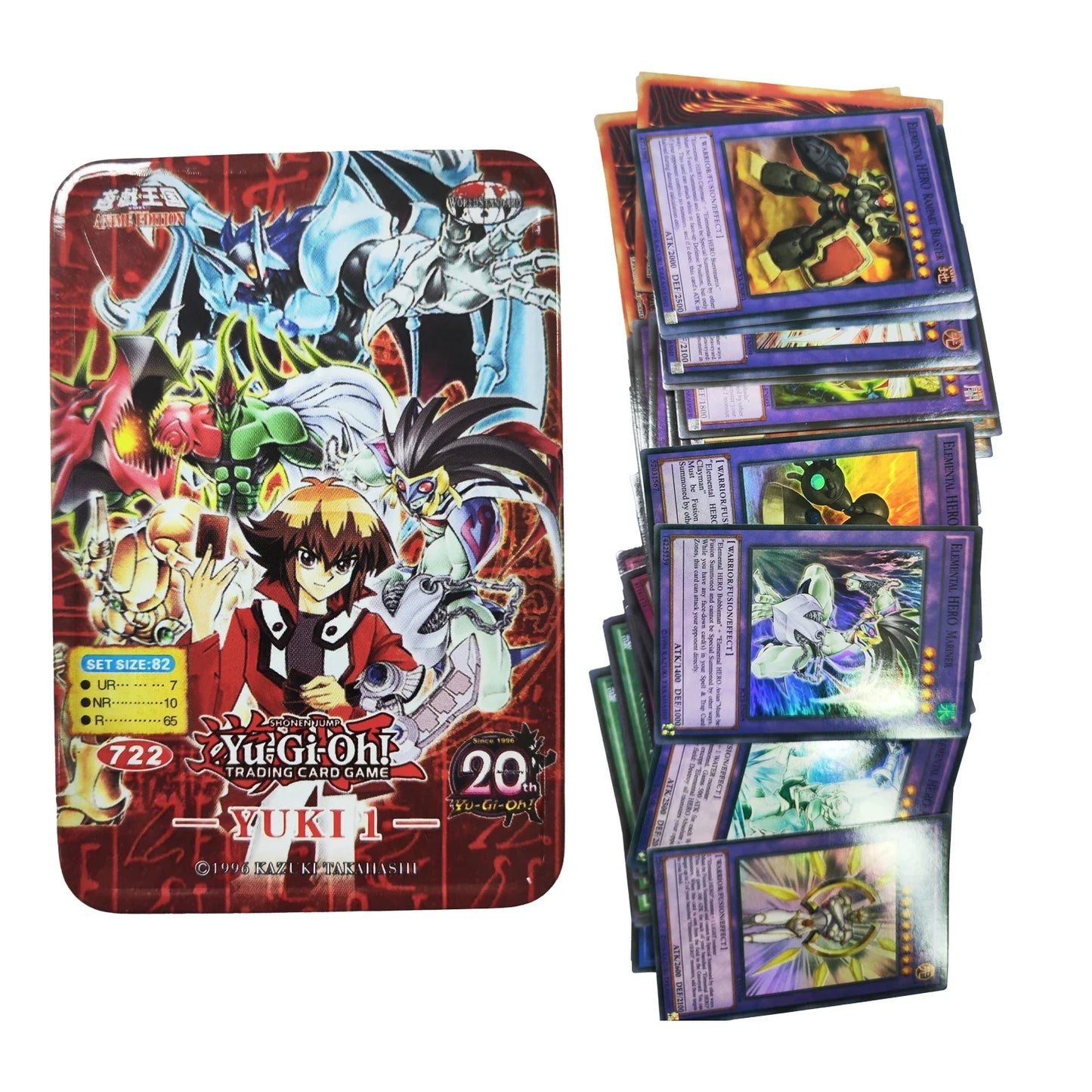 Yu-Gi-Oh! Holographic Cards with Tin Box (EXODIA PACK, PHARAOH PACK, SPIRAL PACK and more, English)